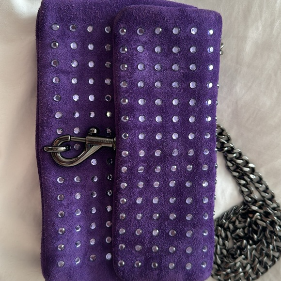 Rebecca Minkoff Edie date night crossbody with crystal studs Passion Flower - Picture 3 of 9